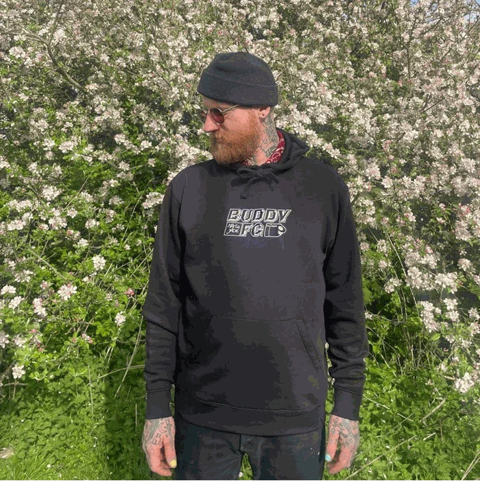 People's Store MARIE JADE  X BUDDY MFG  PATCH HOODED SWEATER