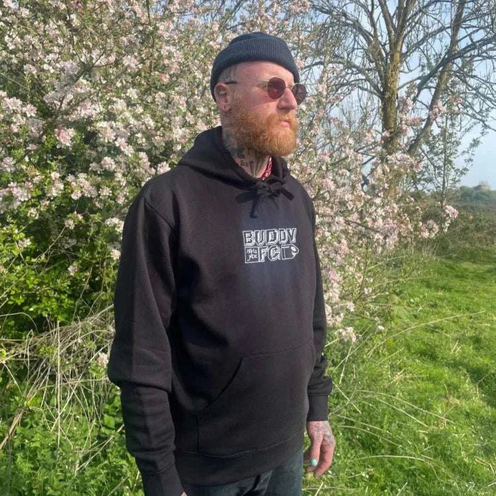 People's Store MARIE JADE  X BUDDY MFG  PATCH HOODED SWEATER