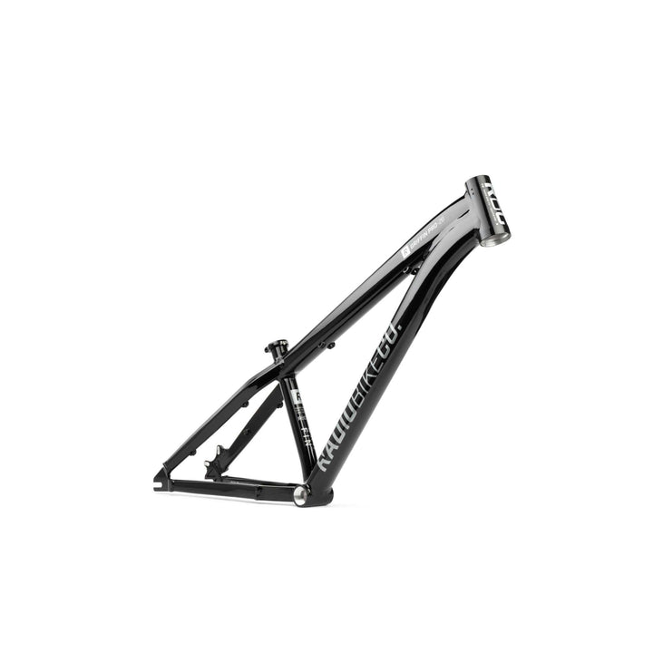 Black RADIO GRIFFIN PRO hydroformed alloy BMX dirt and slopestyle bike frame with tapered headtube and crankstopper system