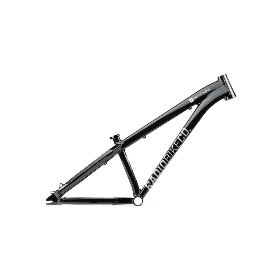 Black RADIO GRIFFIN PRO BMX bike frame with hydroformed alloy tubing and competition design