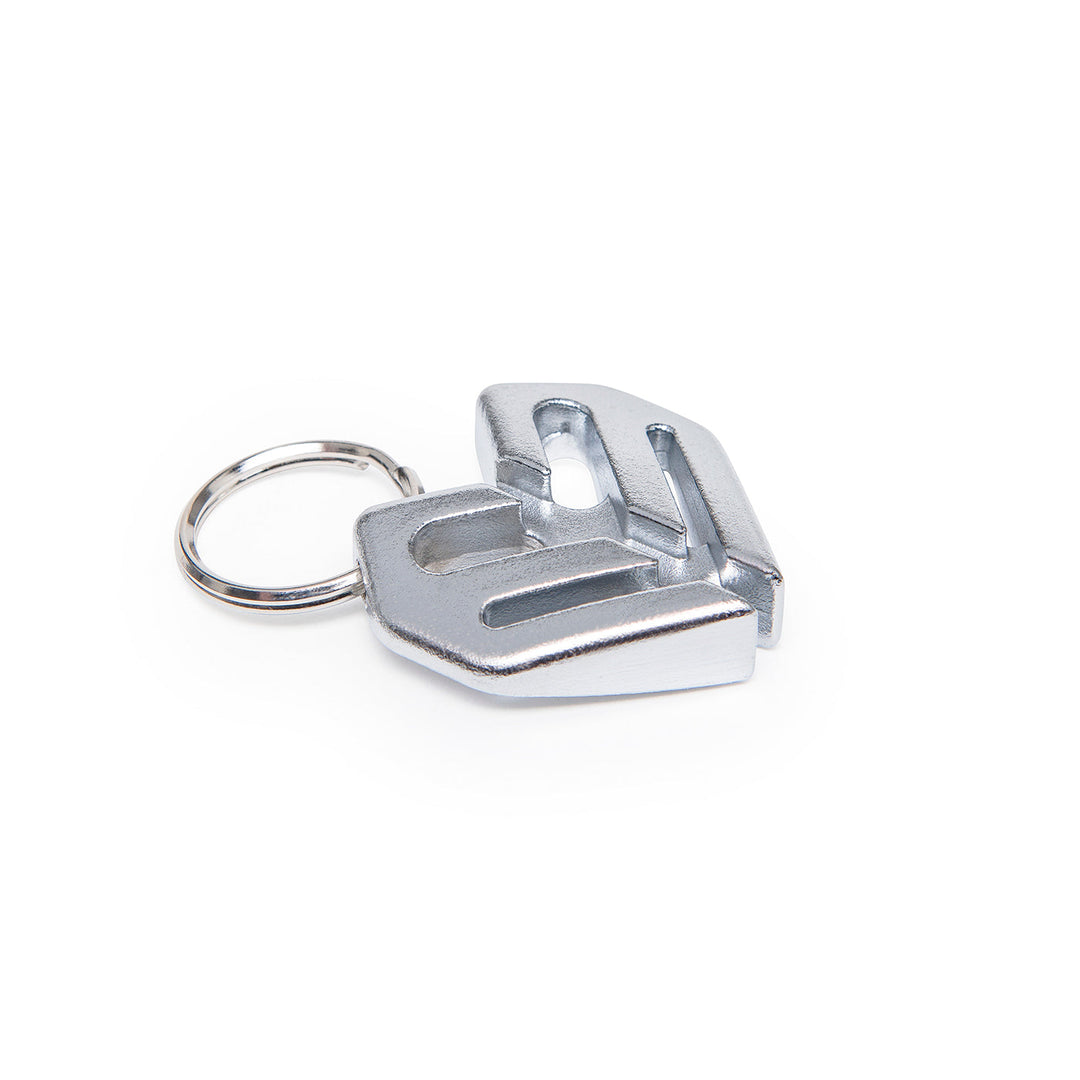 ÉCLAT SPOKE KEY CHAIN in silver, heat-treated chromoly, durable keyring.