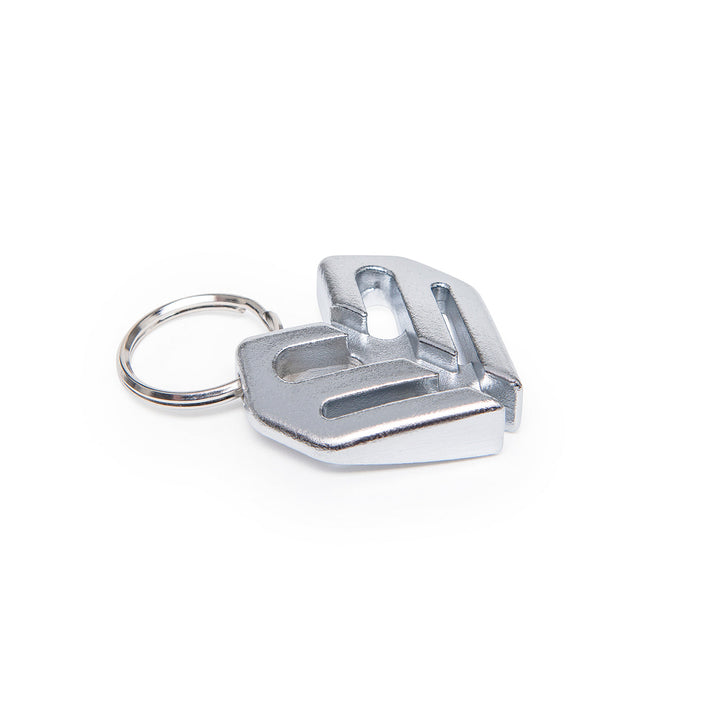 ÉCLAT SPOKE KEY CHAIN in silver, heat-treated chromoly, durable keyring.