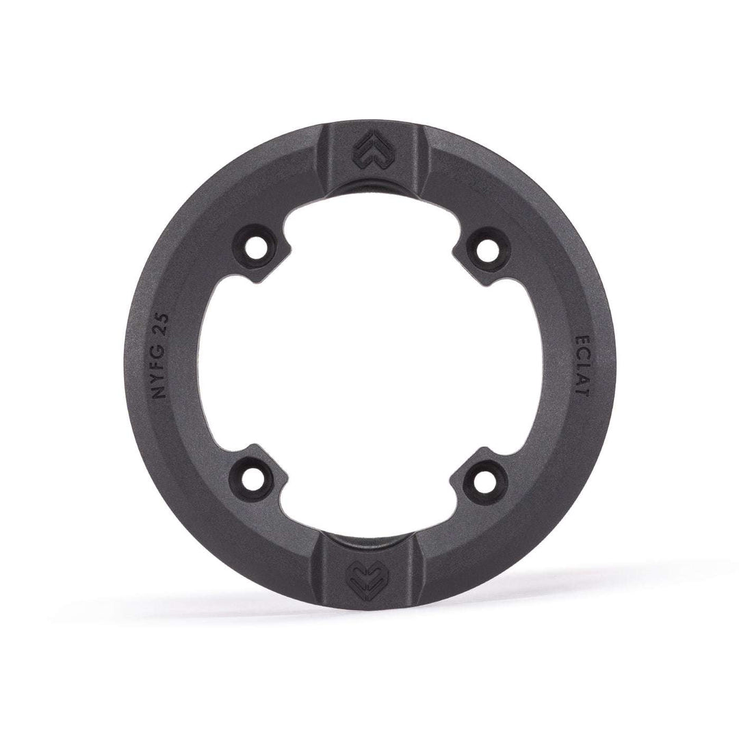 Elevate Guard Sprocket solid nylon fiberglass BMX sprocket guard in black with bolt holes and durable design