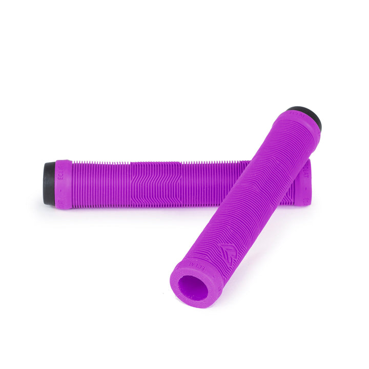 ÉCLAT PULSAR GRIP, flangeless mushroom style in iridescent purple, made with super soft rubber, includes nylon barends.