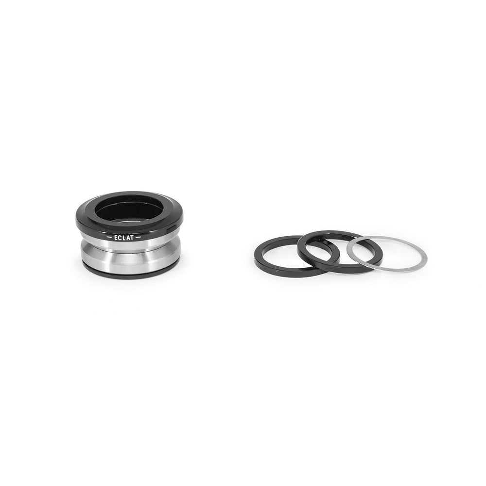 ÉCLAT WAVE 6 HEADSET with low-stack 6mm topcap and spacers in black and silver polished finish.