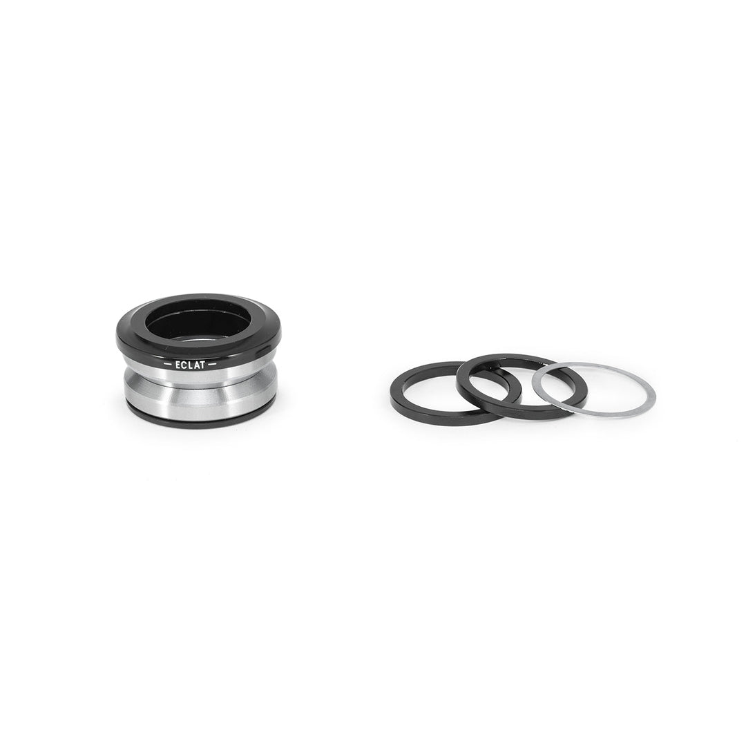ÉCLAT WAVE 6 HEADSET with low-stack 6mm topcap and spacers in black and silver polished finish.