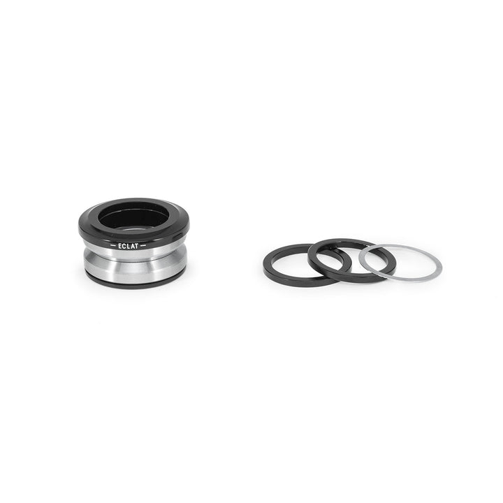 ÉCLAT WAVE 6 HEADSET with low-stack 6mm topcap and spacers in black and silver polished finish.