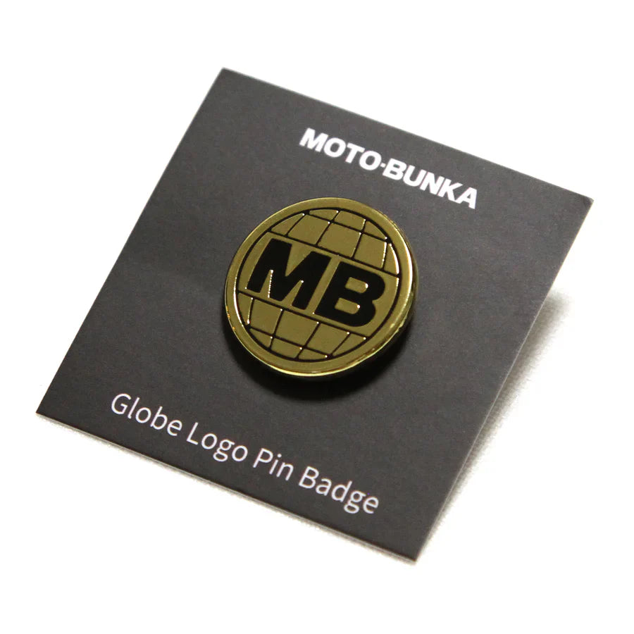 MOTO-BUNKA GLOBE LOGO PIN BADGE