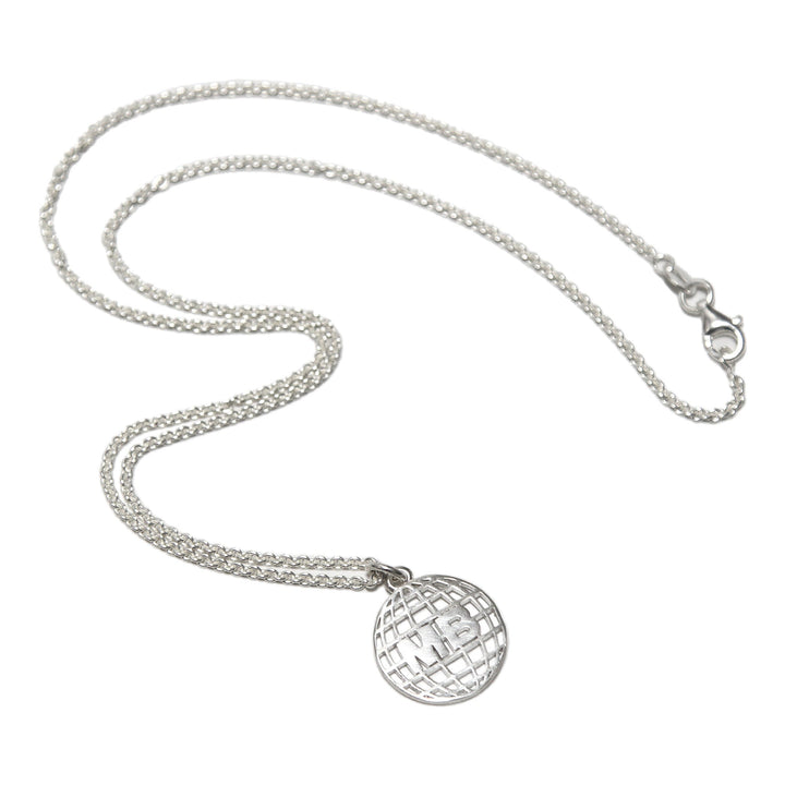 MOTO-BUNKA SILVER LOGO NECKLACE