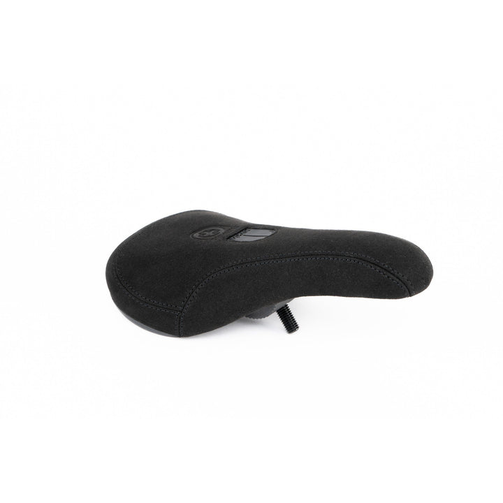Black SALTPLUS PIVOTAL SEAT with embossed top cover, compatible with Pivotal seat posts.