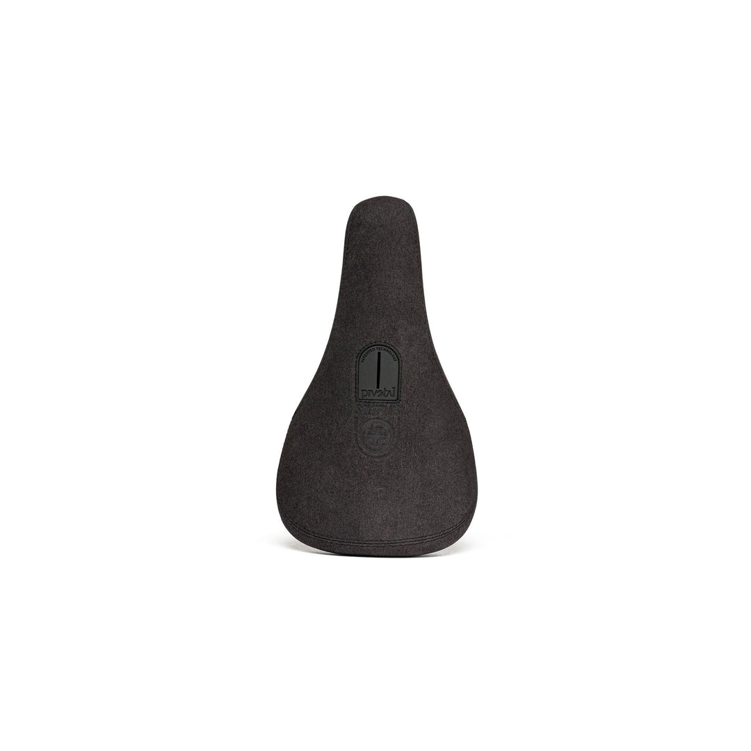 Black SALTPLUS PIVOTAL SEAT with embossed top cover, compatible with Pivotal seat posts.